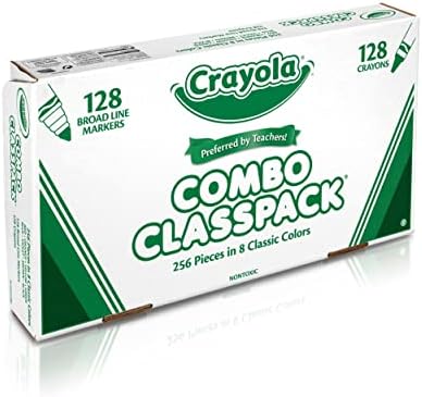 Crayola Crayons & Washable Markers Classpack (256ct), Teacher Classroom Must Haves, Bulk Markers for Kids, Art Supplies for Preschool & Kindergarten | Teacher Classroom Must Haves, Bulk Markers for Kids, Art Supplies for Preschool & Kindergarten