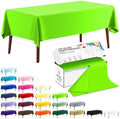 CXPSINC 54 Inch X 300 Feet Plastic Table Cover Roll Disposable Tablecloth with Slide Cutter for All Type/Shape Tables | Party, Banquet, Birthdays, Weddings(Lime Green, 300 Feet)