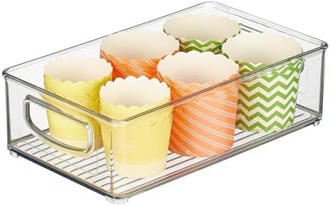 iDesign Stackable Pantry Bin with Handles, Clear