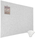 Cork Board Alternative - Felt Slat Wall Paneling,Office Bulletin Board for Decoration, Suitable for Displaying Photos and Documents, with Removable Adhesive Labels,12-Pack（Silvery White）