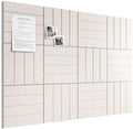 Bumusty 48" x 36" Large Cork Board Alternative, Oatmeal