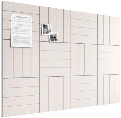 Bumusty 48" x 36" Large Cork Board Alternative, Oatmeal