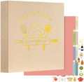 Lanpn Recipe Binder 8.5x11 3 Ring Kit, Waterproof Recipe Book Organizer Binder to Write in Your Own Recipes, Blank Cookbook with 60 Plastic Sleeves,116 Recipes, Dividers, Labels & Stickers, Oat