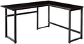 ZINUS Luke 53 Inch Black Metal Corner Desk / L-Shaped Computer Desk / Office Desk / Easy, Bolt Free Assembly