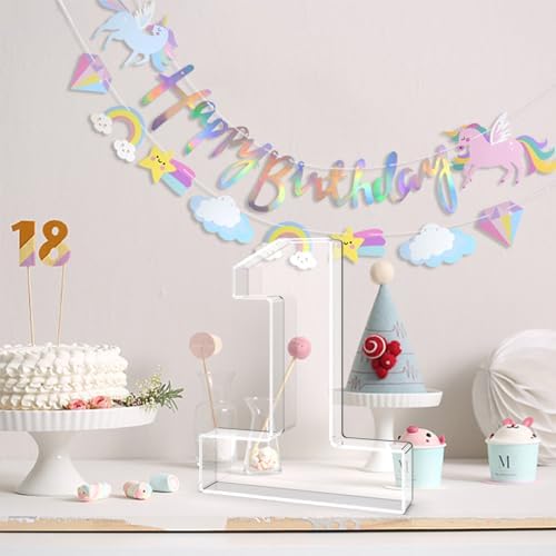 11" Acrylic Number Charcuterie Tray, Fillable Number Charcuterie Box for food, Reusable Serving Cake Candy Dish Display Tray for Birthday Anniversary Party Decoration (Square Number 1)