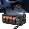 Nilight 4 Gang Rocker Switch Box 12V SPST ON Off Orange LED Waterproof