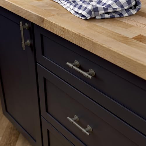 Franklin Brass 10 Pack Matte Brushed Nickel Cabinet Handles Adjustable Drawer Pulls for Kitchen Cabinet Knobs Dressers and Cupboards Fits 1-3/8 to 4 Inch (35–102mm) Hole Center | Adjusta-Pull™