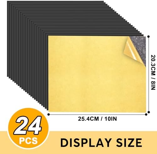 Towjug Adhesive Magnetic Sheets 24 Pack, Each 8" x 10"