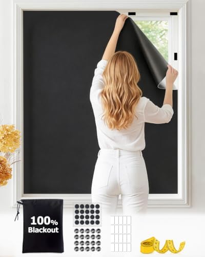 LazBlinds Portable Blackout Shades(57"x79")