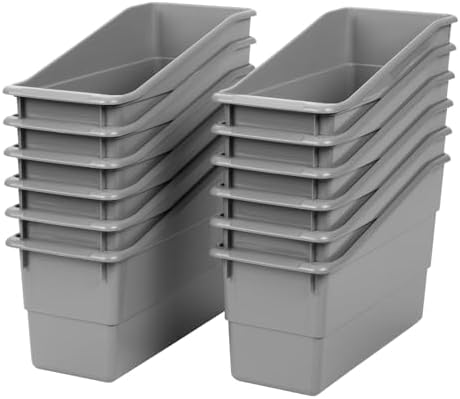 Really Good Stuff Durable Book & Binder Holders 12-Pack, Pebble