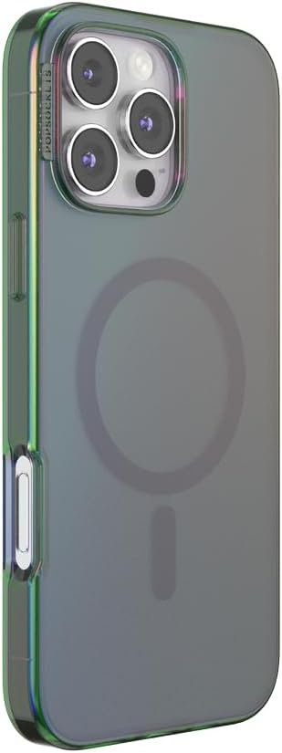 PopSockets iPhone 16 Pro Max Phone Case with MagSafe, Wireless Charging Compatible, Green - Nightshade