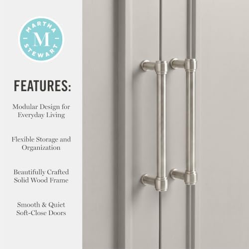 Martha Stewart Lily Pond Modular Storage Cabinet, Sharkey Gray