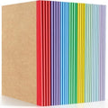 32 Pack Composition Notebooks Bulk, A5 Kraft Notebooks, 8 Colors