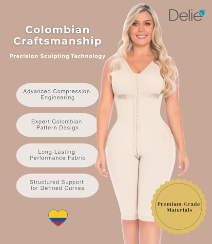FAJAS DISENOS D'PRADA DELIÉ Shapewear Tummy Control High Compression Faja Colombiana Girdle for Women Abdomen Control