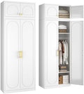 SteeLoong Metal Wardrobe Cabinet,Armoire Wardrobe Closet with Hanging Rod
