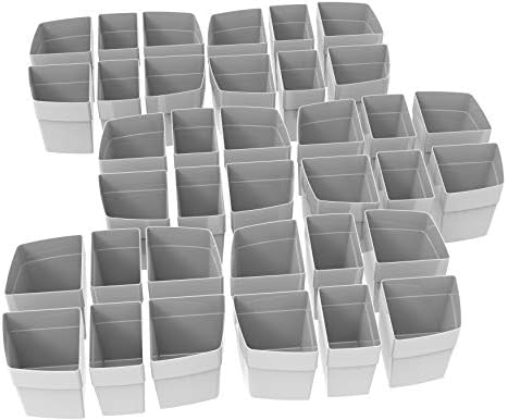 Storex Sorting Cups for Large Craft Caddy (Sold Separately), 36-Pack, Gray (00980A06C)