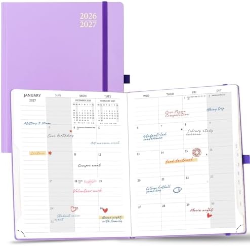 POPRUN Monthly Planner 2026-2027, Large-8" x 10", 18 Month Calendar Book