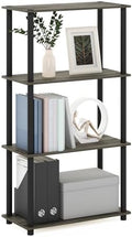 Furinno Turn-N-Tube Toolless 4-Tier Storage Shelves, French Oak