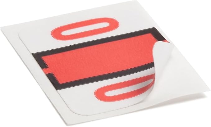 Smead BCCRN Bar-Style Color-Coded Numeric Label, 0, Label Roll, Pink, 500 Labels per Roll (67370)
