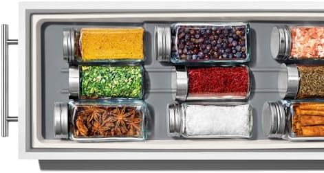 OXO Caddy, Spice Drawer Organizer, White | Good Grips | Compact | Pack of 4