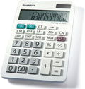 Sharp 12-Digit Dual Power Business Calculator, Extra-Large Fixed LCD Display, White Desktop Business Calculator, 6.6 x 4.4 Inches (EL-334WB)
