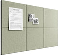 Bumusty 36"x 24" Large Felt Bulletin Board Tiles, Sage