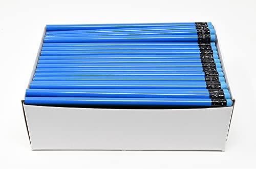 Pencil Guy Blank Neon Round Pencils Neon Blue 144 to a box