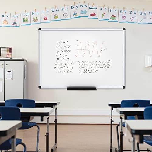 VIZ-PRO Magnetic Whiteboard/Dry Erase Board, 36 X 24 Inches, with 1 Eraser & 14 Markers & 4 Magnets