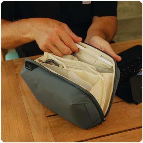 Peak Design Tech Pouch, Eclipse, Electronics Organizer for Travel or Everyday Carry, Origami-Style Storage, Cable Pass-Through, Weatherproof Recycled Nylon, Gear Carry Bag for Men and Women