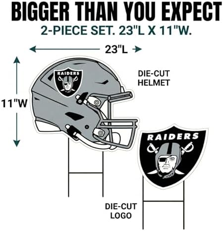 NFL Logo & Helmet 2 Pack Yard Sign Set
