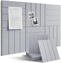 Fluxynara 36" x 24" Large Felt Bulletin Board, Soft Gray