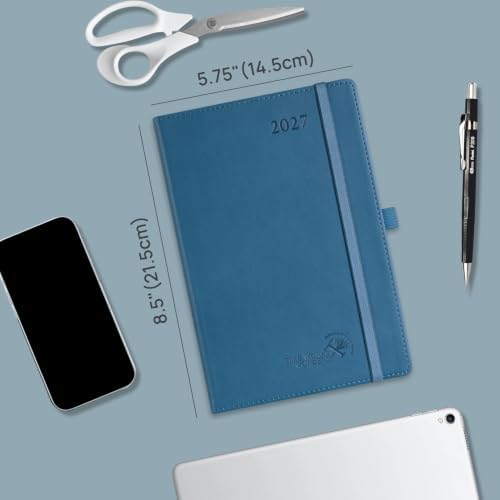 POPRUN 2027 Daily Planner One Page Per Day, 5.75" x 8.5",Page a Day Planner