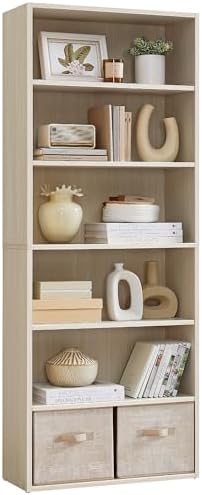 VASAGLE 6-Tier Bookshelf, Storage Organizer, 23.6 x 9.4 x 63.2 Inches