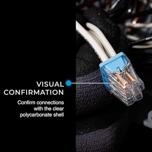 Ideal Electrical in-Sure Push-in Wire Connector, 6-Port (30-1088J), Jar of 200—Color Coded No-Twist Connectors for Solid and Stranded Wires