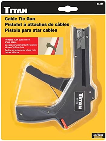 Titan 11416 Adjustable Cable Tie Gun, Black