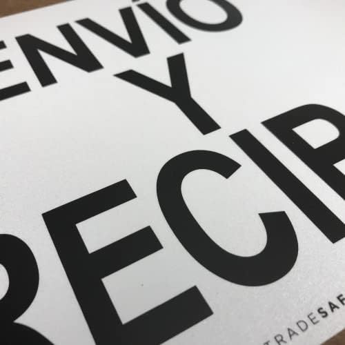 TRADESAFE Shipping and Receiving Sign - Envío y Recibo Spanish Sign, Quick Install Aluminum Safety Sign, Light Reflective, UV-Resistant, Waterproof, 14” X 10” Shipping Receiving Signs in Spanish