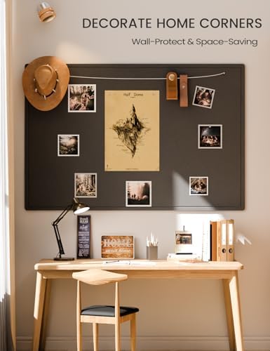 Fluxynara 70.8" x 47.2" Large Bulletin Board, Black
