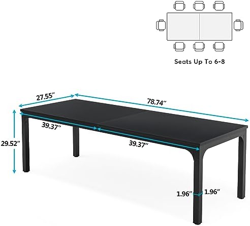Tribesigns 78.7 Inches Extra Long Computer Desk 2 Person Desk, Double Long Desk, Workstaion for Home Office