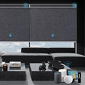 SmartWings Motorized Smart Roller Shades, 100% Blackout Eclipse Raven Black