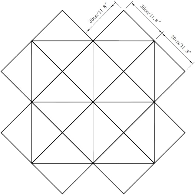 12-Pack White Felt Wall Tiles(11.8“x11.8”Each), 47"x35" Aesthetic Bulletin Pin Board, Large Cork Board Alternative for Office, Classroom & Wall Decor