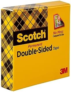Scotch Double Sided Tape, 1/2 in x 900 in, Permanent, 1/Pack (665) (Pack of 2)