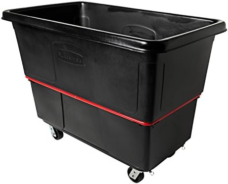 Rubbermaid Commercial Utility Truck 27 Cubic Feet 1200 lb. Capactiy Black Large Cart for Commercial/Waste/Laundry Transportation/Collection