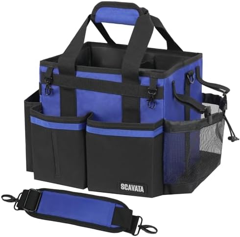 SCAVATA Compact Wearable Cleaning Caddy with Handle & Shoulder Straps
