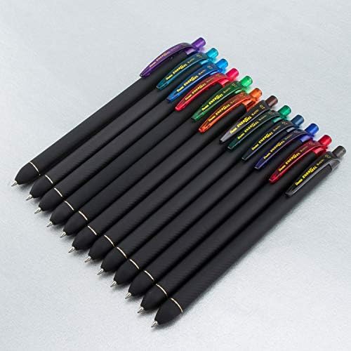 Pentel EnerGel Kuro Liquid Gel Pen, (0.7mm) Medium line, Pink Ink, 12 Pack (BL437R1-P)