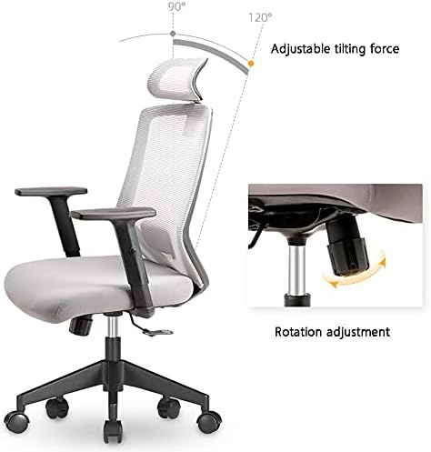 Ergonomic Office Chair with Breathable Mesh Computer Chair with Firm Arm Rests for Study Room Home Office Bedroom Ergonomic Chair (Colour: Black) (Green)