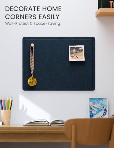 Fluxynara 23.6" x 17.1" Bulletin Board, Carbon Blue