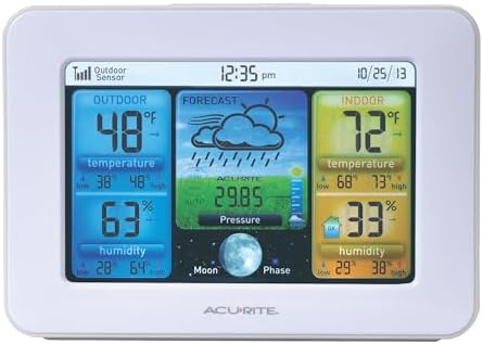 AcuRite 02041M Color Weather Station with Forecast, Temperature, Humidity,White