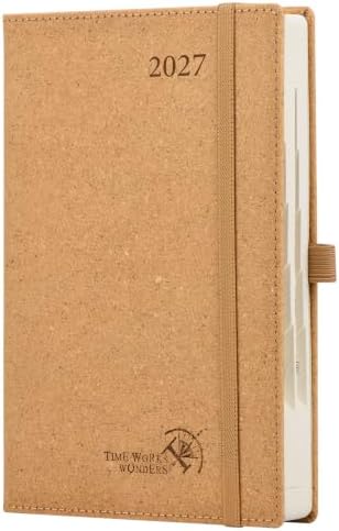 POPRUN 2027 Recycled Daily Planner One Page Per Day, 5.75"x8.5",Day Planner
