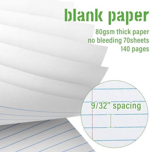 Resurhang 6 Pack Office Steno Pads, Vivid Color, Classic Style