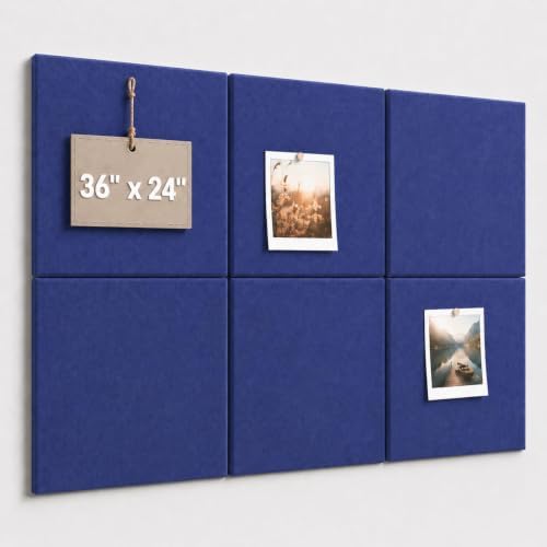 Felt Bulletin Board Tiles, Large Cork Board Alternative,24 x 36 in